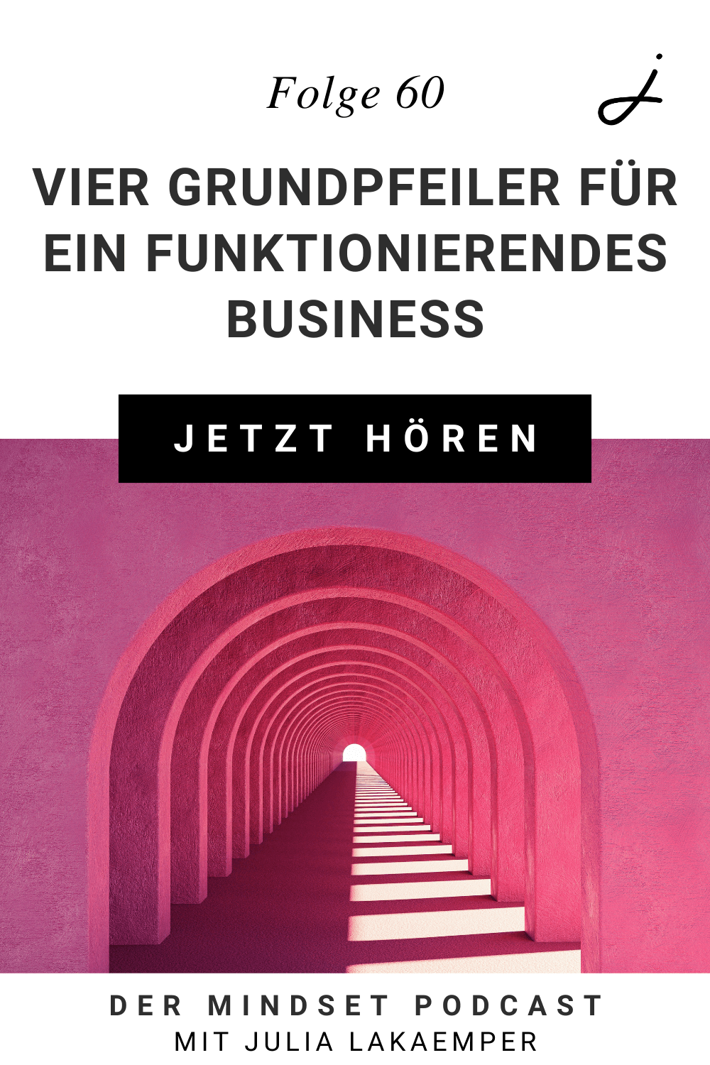 Pinterest Pin zum Podcast-Folge #60"Vier Grundpfeiler für ein funktionierendes Business"