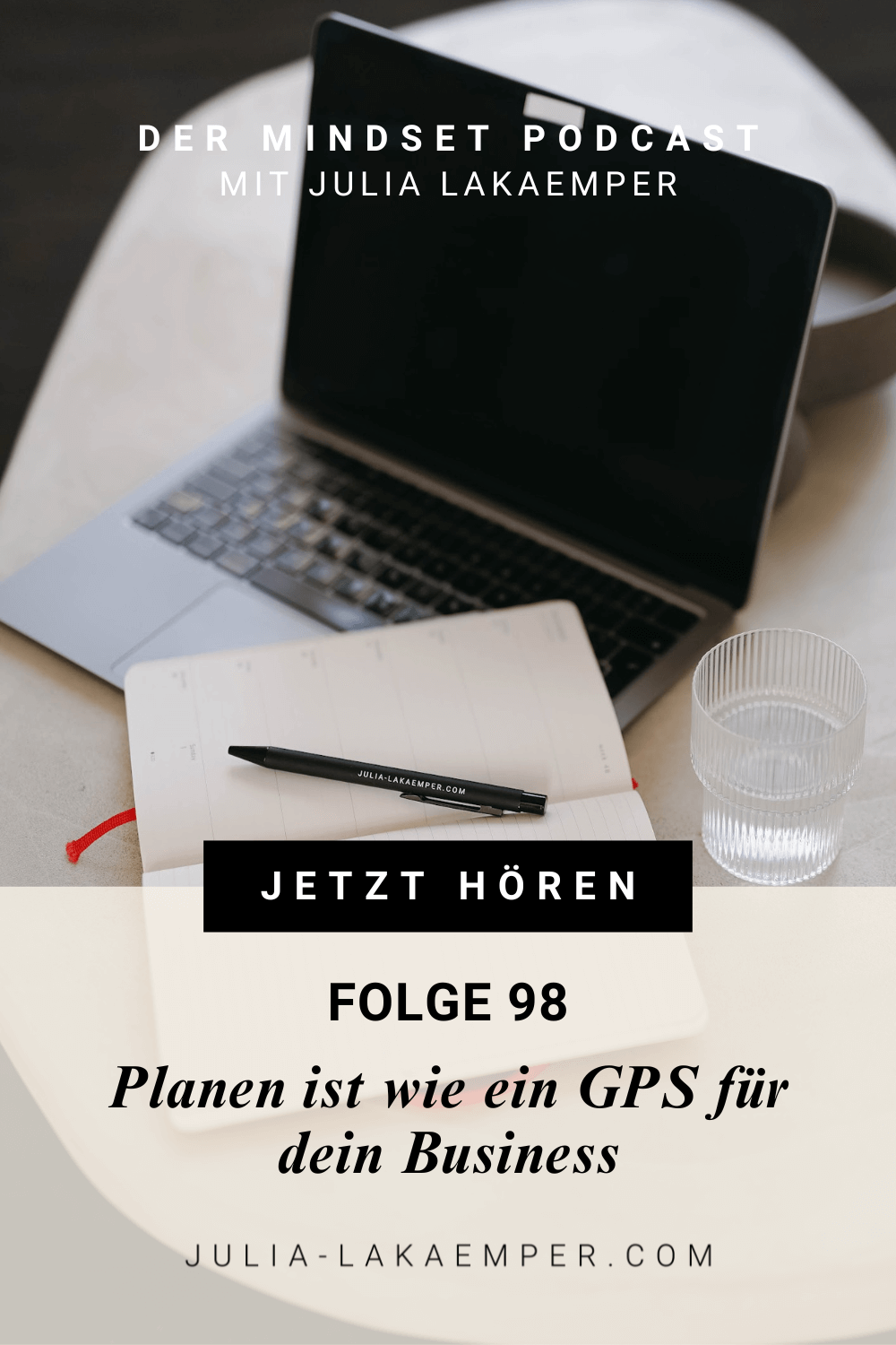 Pinterest Pin zum Podcast-Folge #"Planen ist wie ein GPS für dein Business"