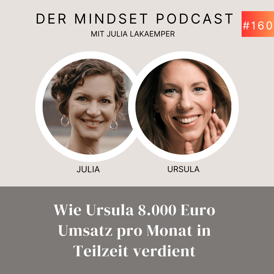 Podcast-Cover zur Folge "Wie Ursula 8.000 Euro Umsatz pro Monat in Teilzeit verdient" von Julia Lakaemper