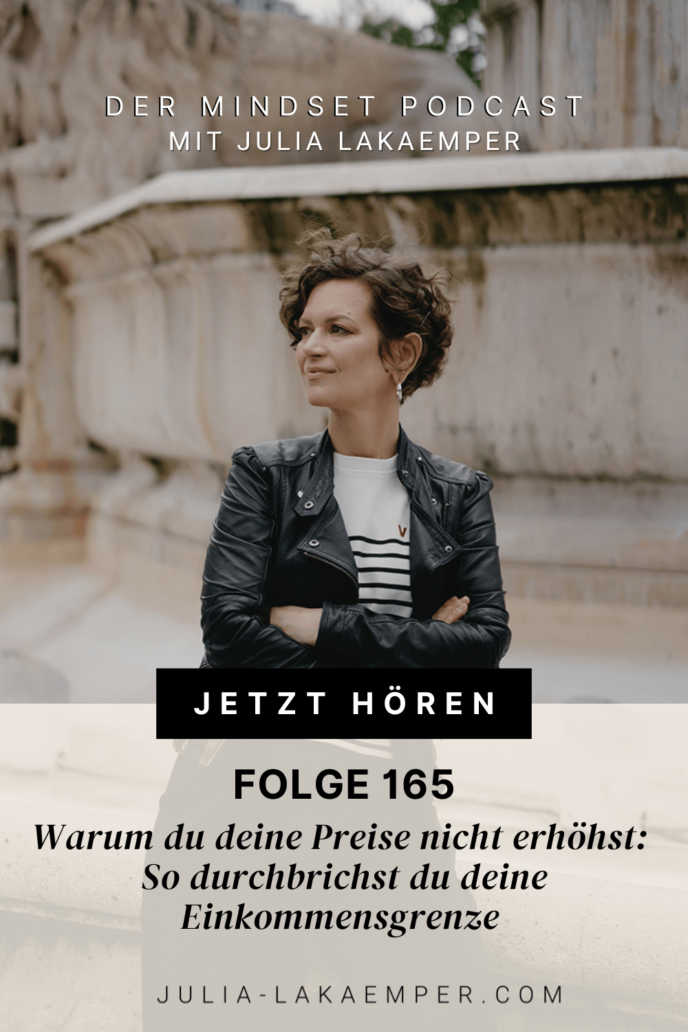 Pinterest Pin zum Podcast-Folge #"Warum du deine Preise nicht erhöhst: So durchbrichst du deine Einkommensgrenze"