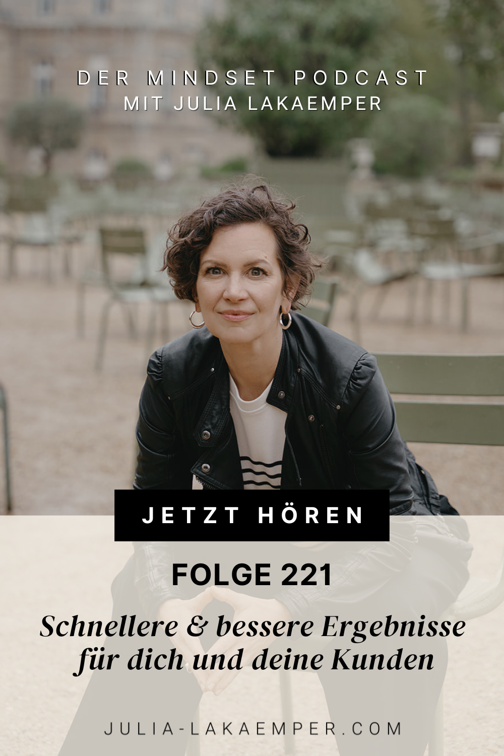 Pinterest Pin zum Podcast-Folge #"Schnellere & bessere Ergebnisse für dich und deine Kunden"